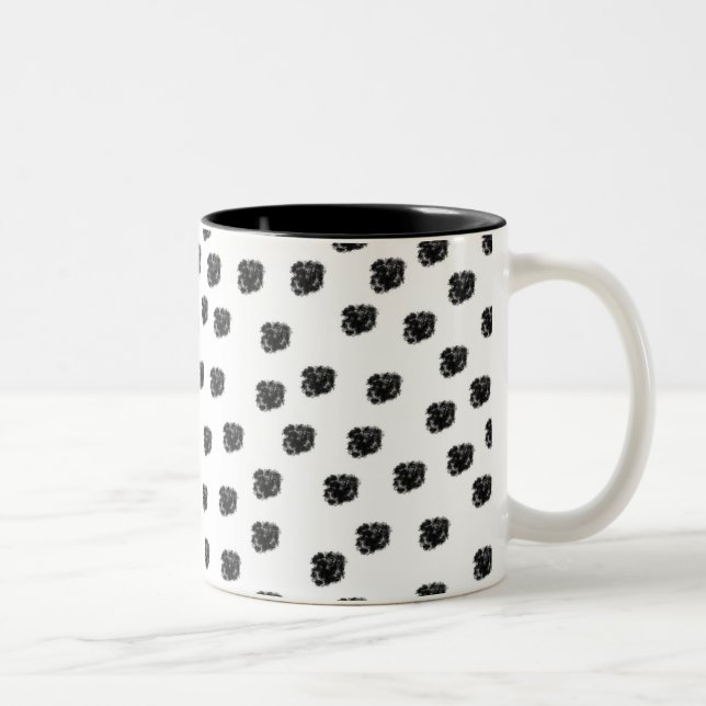Caneca De Café Em Dois Tons Pontos Dalmatian (Direita)