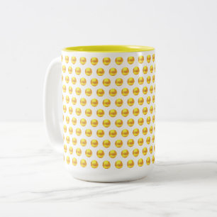 Caneca De Café Em Dois Tons Pontos Dourados Elegantes Modernos em Branco