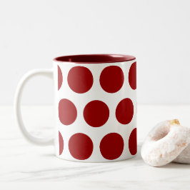 Caneca De Café Em Dois Tons Pontos Grandes
