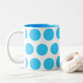 Caneca De Café Em Dois Tons Pontos Grandes