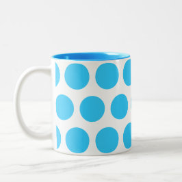 Caneca De Café Em Dois Tons Pontos Grandes