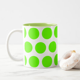 Caneca De Café Em Dois Tons Pontos Grandes