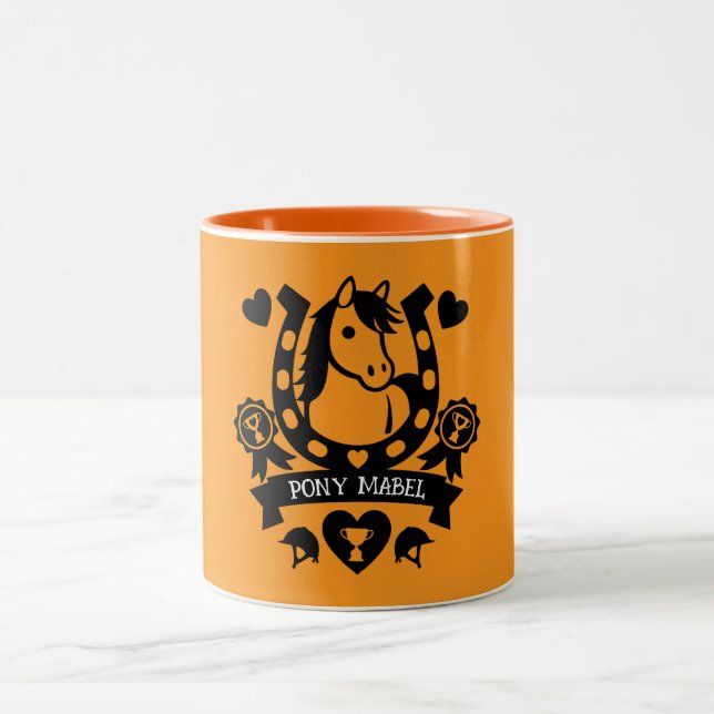 Caneca De Café Em Dois Tons Pony Club Rider (Centro)