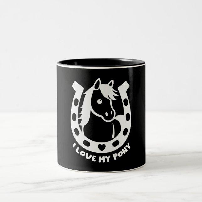 Caneca De Café Em Dois Tons Pony Club Rider (Centro)