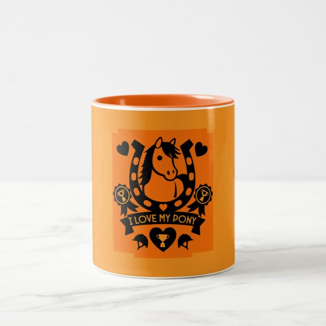 Caneca De Café Em Dois Tons Pony Club Rider (Centro)