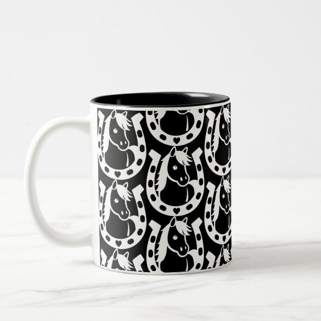 Caneca De Café Em Dois Tons Pony Club Rider (Esquerda)