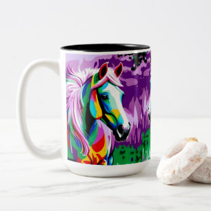 Caneca De Café Em Dois Tons Pony Colorido