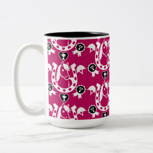 Caneca De Café Em Dois Tons Pony Dressage Home Decor