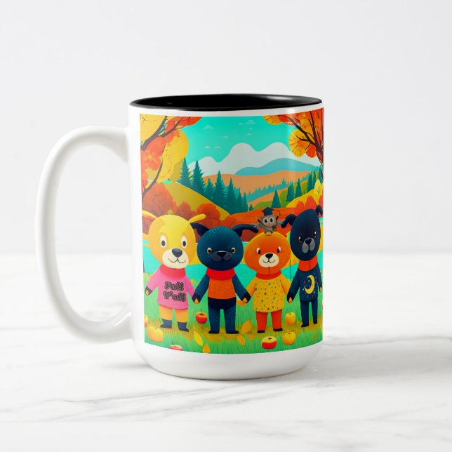 Caneca De Café Em Dois Tons Pooches de café (Esquerda)