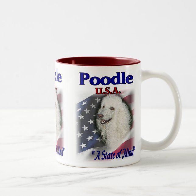 Caneca De Café Em Dois Tons Poodle Lovers (Direita)