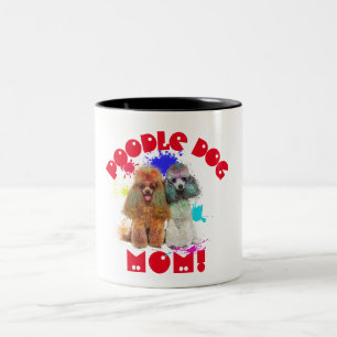 Caneca De Café Em Dois Tons Poodle Mamãe Cachorro Dona Melhor Cachorro Mãe Nun