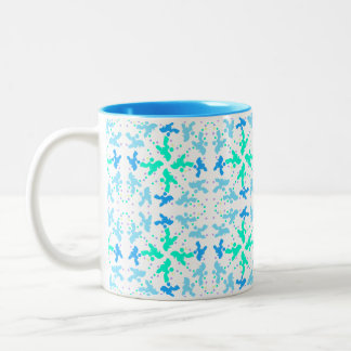 Caneca De Café Em Dois Tons Poodle Patern