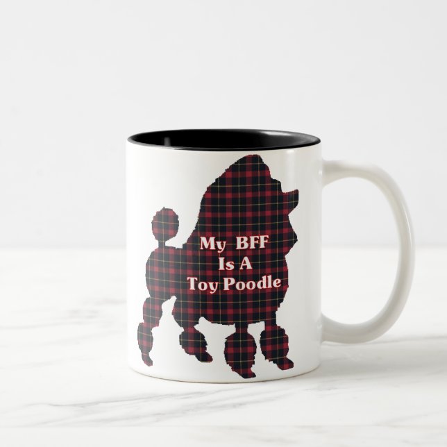 Caneca De Café Em Dois Tons Poodle Toy BFF Mug (Direita)
