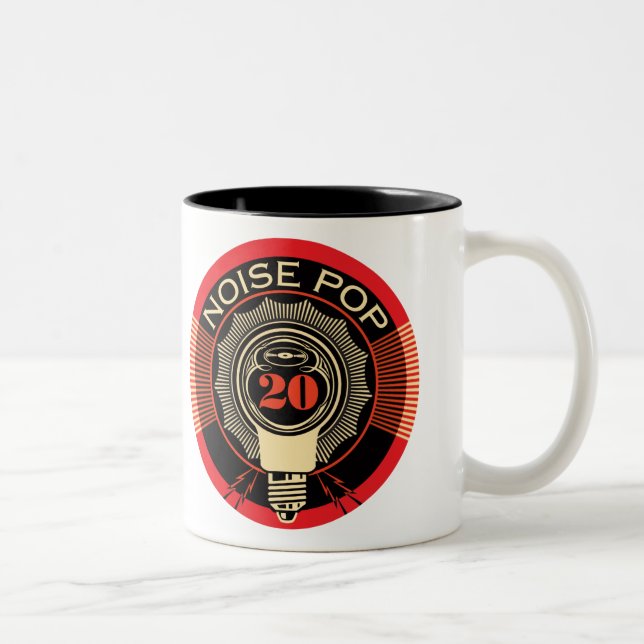 Caneca De Café Em Dois Tons Pop 20 do ruído (Direita)