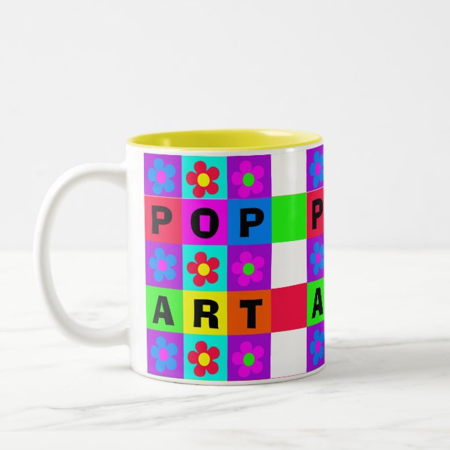 Caneca De Café Em Dois Tons "Pop Art" Mug (Esquerda)
