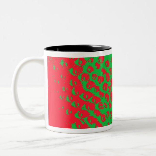 Caneca De Café Em Dois Tons Pop da Praça de Morango (Esquerda)