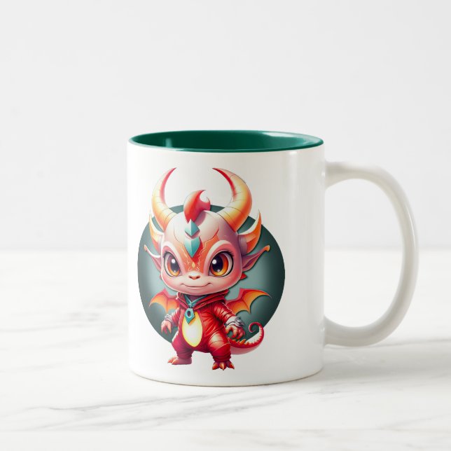 Caneca De Café Em Dois Tons Pop Dragon (Direita)