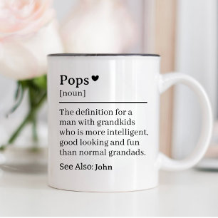 Caneca De Café Em Dois Tons Pop Engraçado Definição, Avô 70 de Aniversário