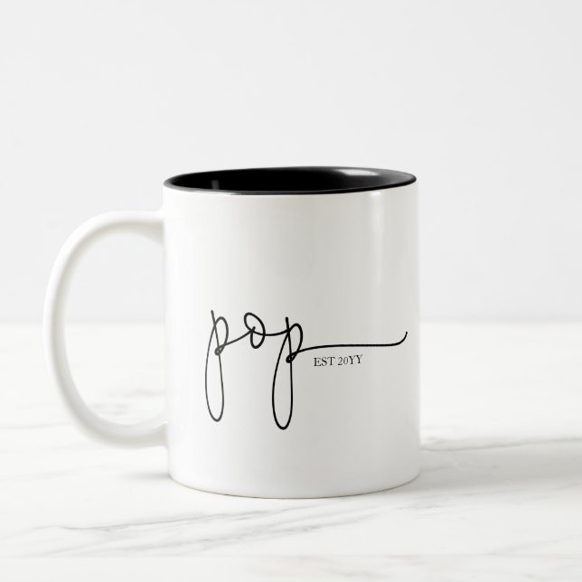 Caneca De Café Em Dois Tons Pop estabelecido | Presente no vovô (Esquerda)