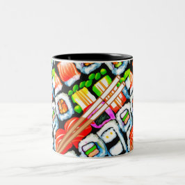 Caneca De Café Em Dois Tons Pop Sushi