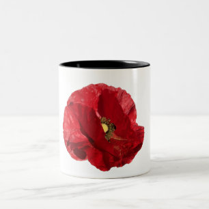 Caneca De Café Em Dois Tons Popa vermelha