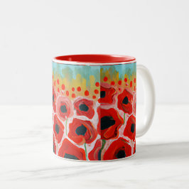 Caneca De Café Em Dois Tons Poppy Fields