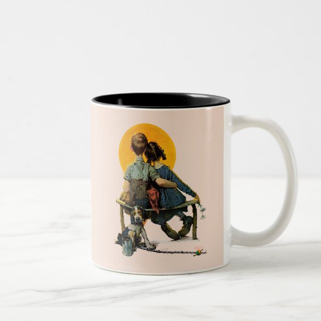 Caneca De Café Em Dois Tons Por do sol (Direita)