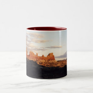 Caneca De Café Em Dois Tons Por do sol nos arcos, arcos parque nacional, Utá