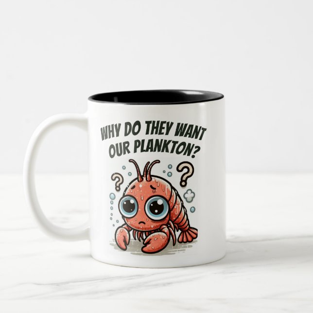Caneca De Café Em Dois Tons Por que eles querem nosso plâncton? (Esquerda)