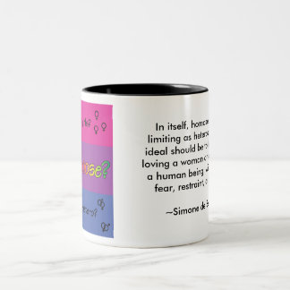Caneca De Café Em Dois Tons Por que escolha? Citações de Simone de Beauvoir