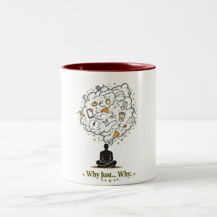 Caneca De Café Em Dois Tons Por Que Só Por Que Ansiedade Estética Café
