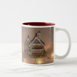 Caneca De Café Em Dois Tons Porcelana da casa de pão-de-espécie