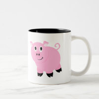 Porco bonito leitão cor-de-rosa pequeno bonito