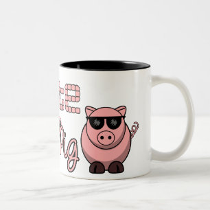 Caneca De Café Em Dois Tons Porco da cultura da elite