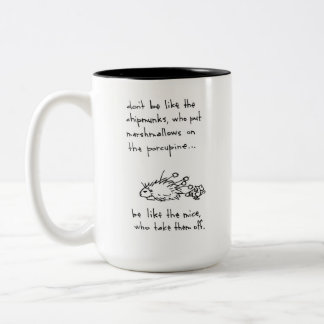 Caneca De Café Em Dois Tons Porco-espinho pobre