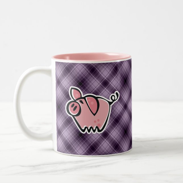 Caneca De Café Em Dois Tons Porco roxo (Esquerda)