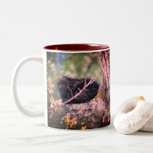 Caneca De Café Em Dois Tons Porcupine Wildlife Nature Personalizado