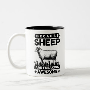 Caneca De Café Em Dois Tons Porque As Ovelhas São Incríveis