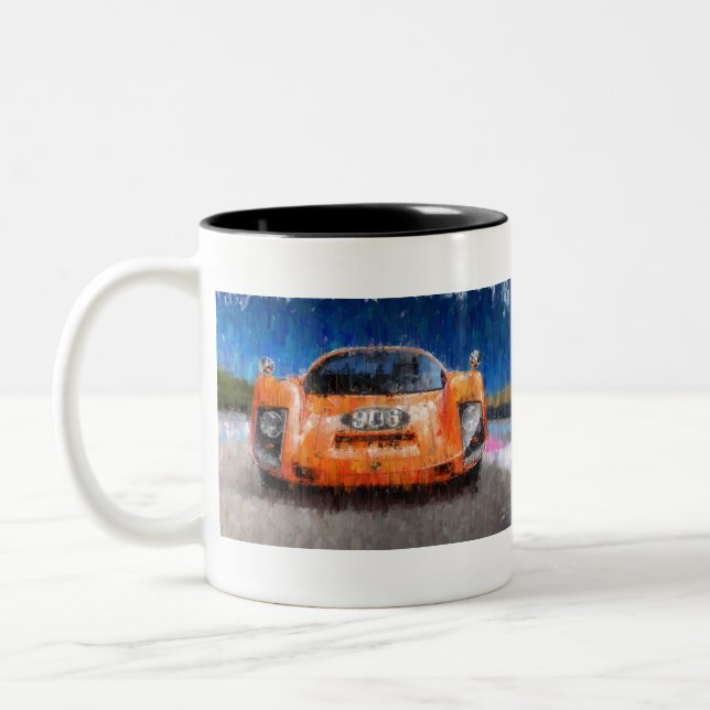 Caneca De Café Em Dois Tons Porsche 906 0range (Esquerda)