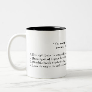 Caneca De Café Em Dois Tons Porta 3 inspirada de manhã de café de Baldur