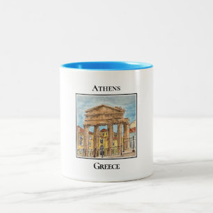 Caneca De Café Em Dois Tons Porta de Athena Archegetis, Atenas, Grécia