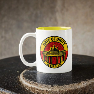 Caneca De Café Em Dois Tons Porta de Unidade