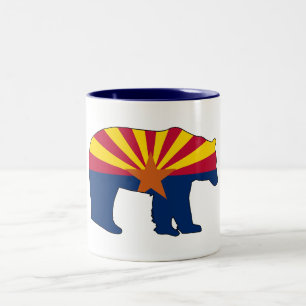Caneca De Café Em Dois Tons Portador de Bandeira do Arizona