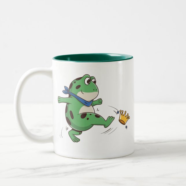 Caneca De Café Em Dois Tons Portland Frog Protest Anti ICE  (Esquerda)