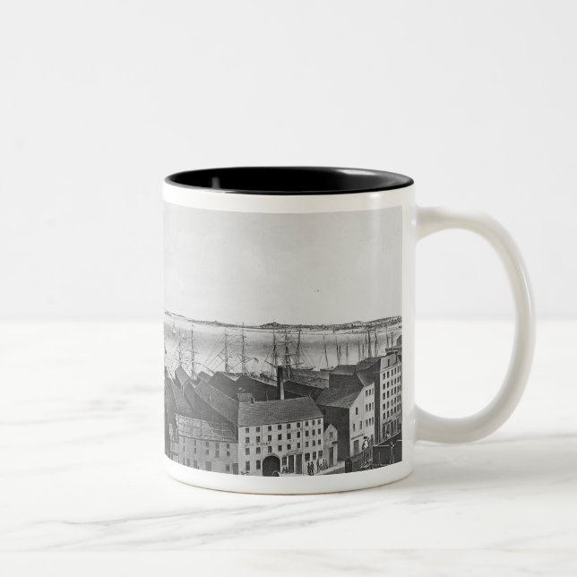 Caneca De Café Em Dois Tons Porto de Boston, 1854 (Direita)