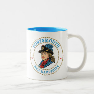 Caneca De Café Em Dois Tons Portsmouth New Hampshire Colonial