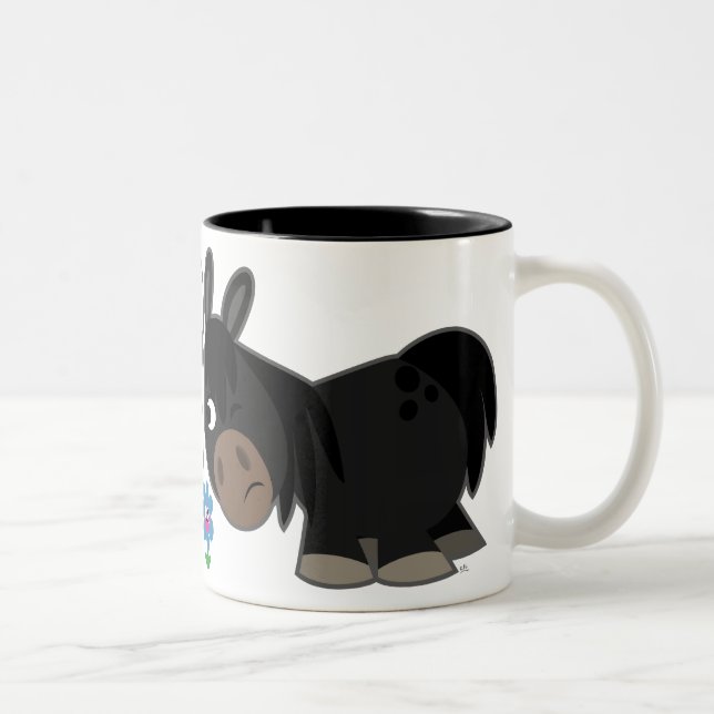 Caneca De Café Em Dois Tons Pôs de Cartoon bonitos ressalta Mug (Direita)