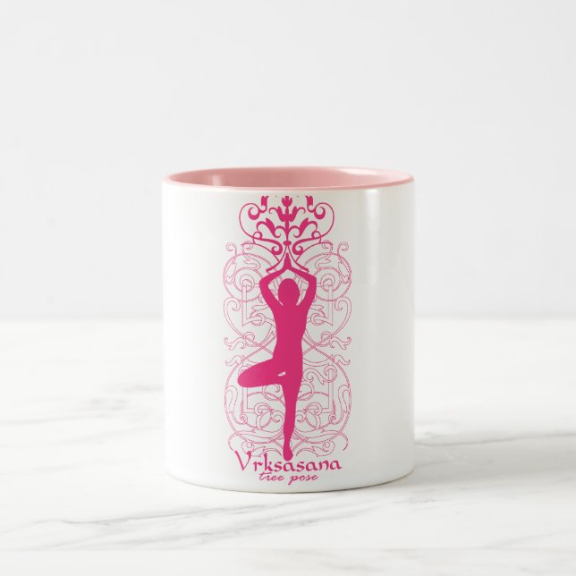 Caneca De Café Em Dois Tons Pose da árvore (Centro)