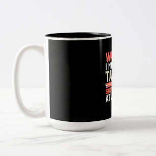 Caneca De Café Em Dois Tons Posso Começar A Falar De Snowboard A Qualquer Mom