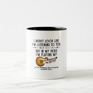 Caneca De Café Em Dois Tons Posso Parecer Como Ouvir Você, Mas Na Minha Cabe